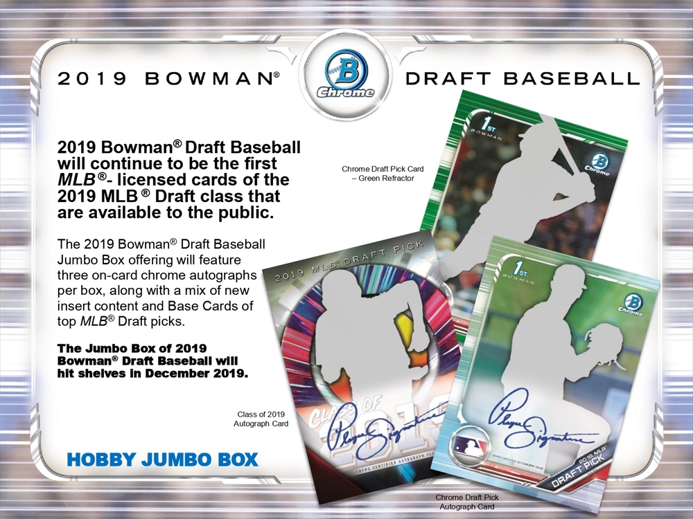 MLB 2019 BOWMAN DRAFT BASEBALL JUMBO