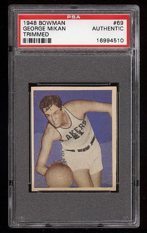 1948 BOWMAN GEORGE MIKAN TRIMMED