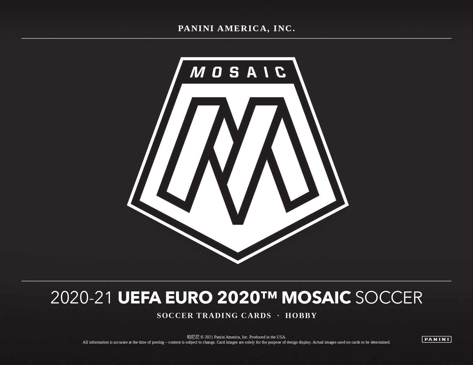 ⚽ 2020-21 PANINI UEFA EURO 2020™ MOSAIC SOCCER【製品情報