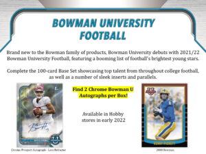 2021-22 TOPPS BOWMAN UNIVERSITY CHROME FOOTBALL