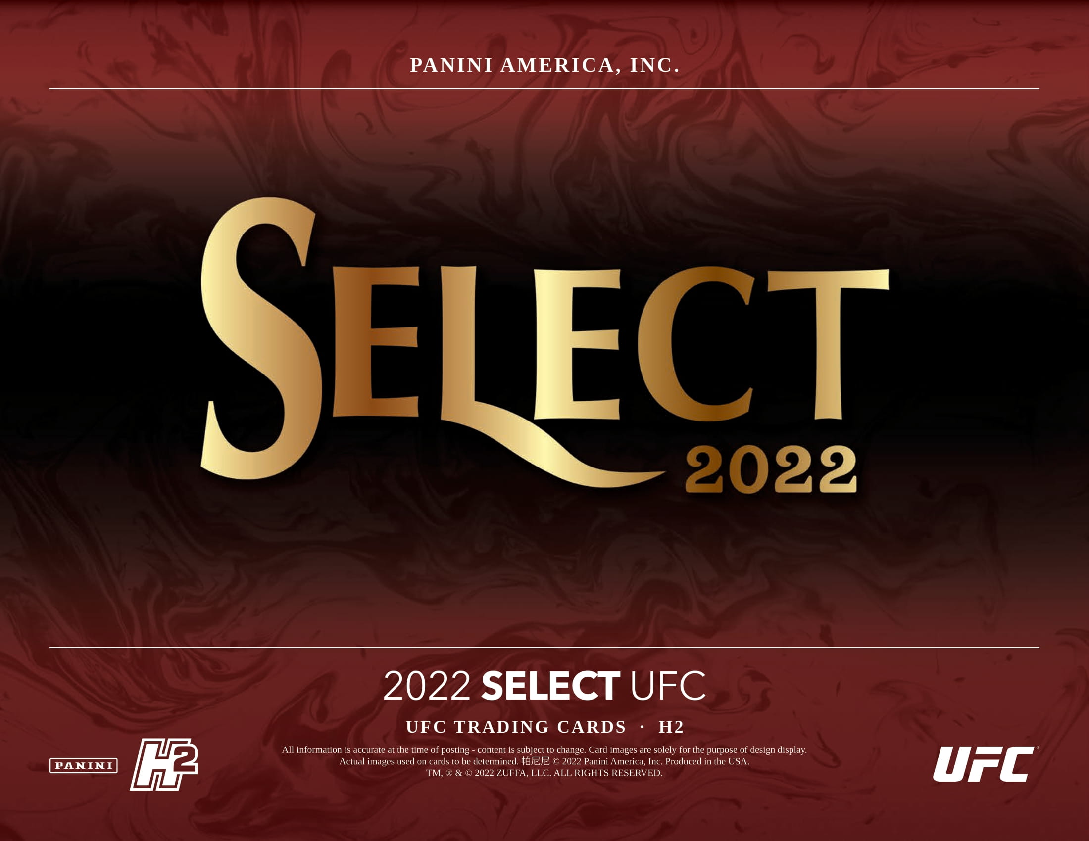 2022 PANINI UFC SELECT H2 HOBBY Trading Card Journal