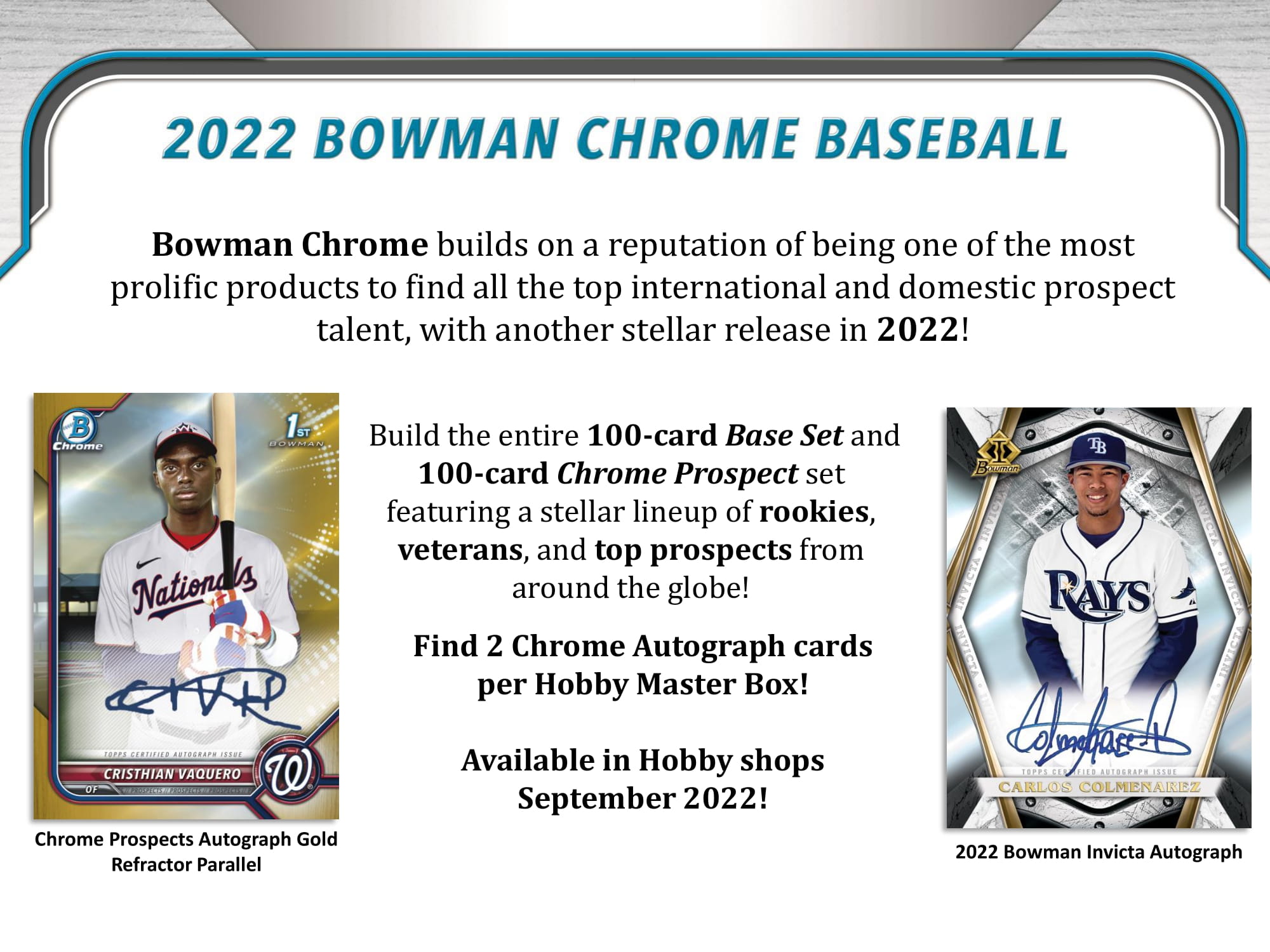 ⚾ MLB 2022 TOPPS BOWMAN CHROME BASEBALL HOBBY【製品情報】 | Trading Card Journal