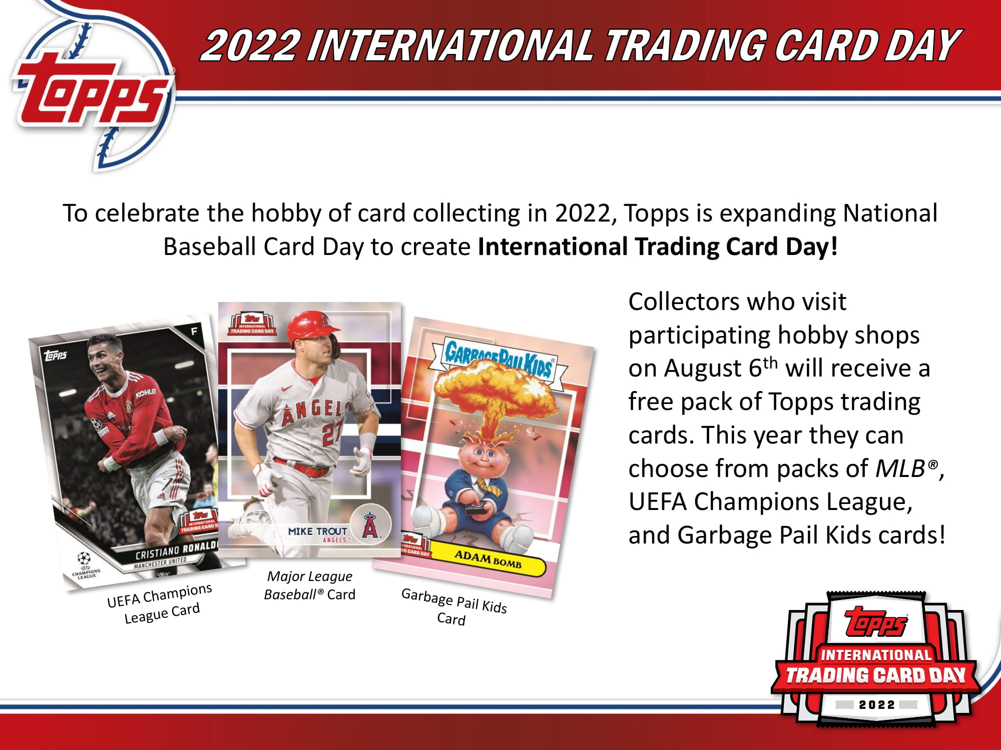 2022 TOPPS INTERNATIONAL TRADING CARD DAY【製品情報】 Trading Card Journal