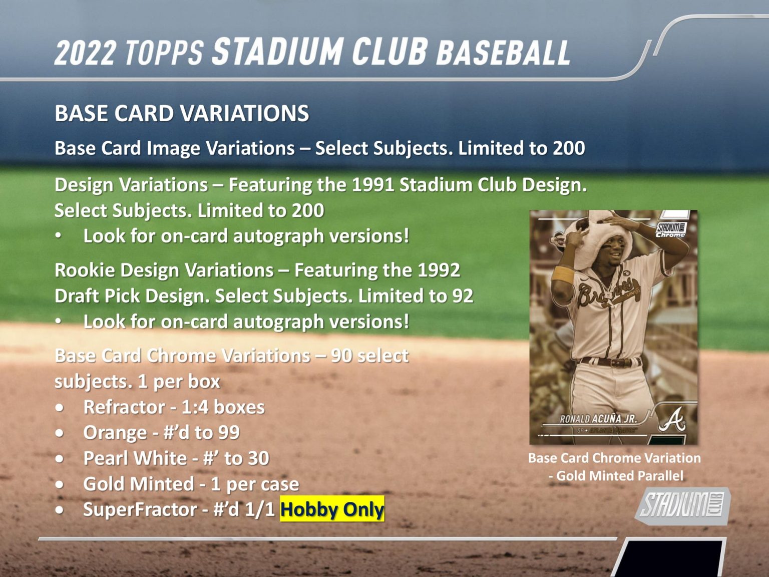 2022 Topps Stadium Club Hobby3 Trading Card Journal