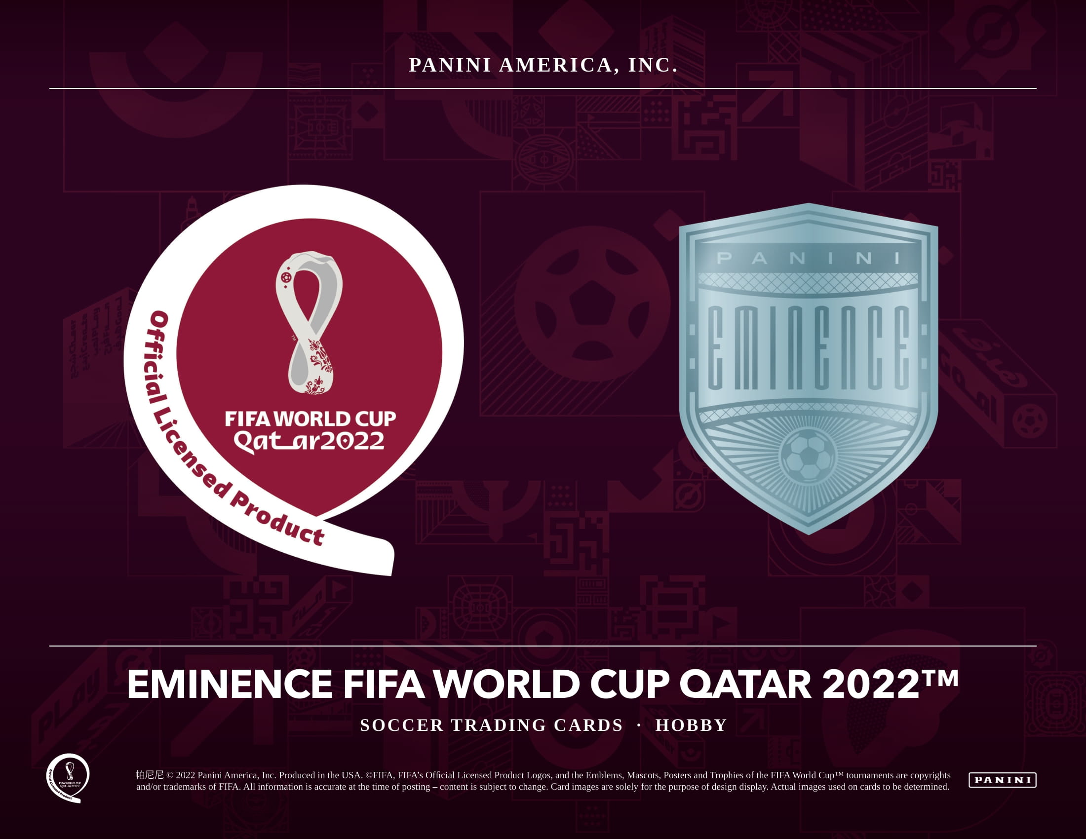 ⚽ 2022 PANINI EMINENCE FIFA WORLD CUP QATAR HOBBY【製品情報