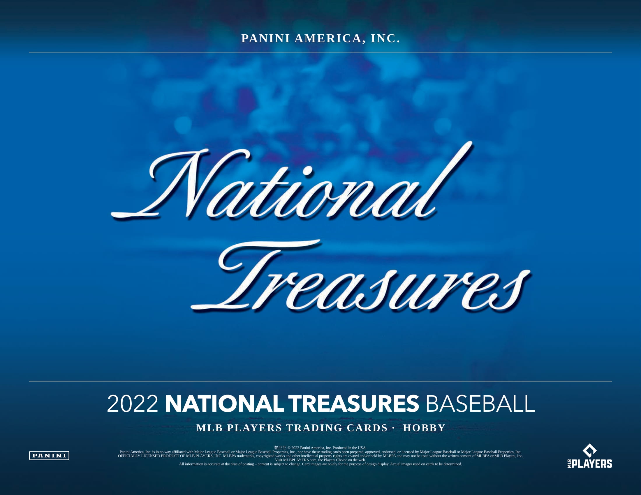 MLB 2022 PANINI NATIONAL TREASURES BASEBALL HOBBY Trading Card Journal