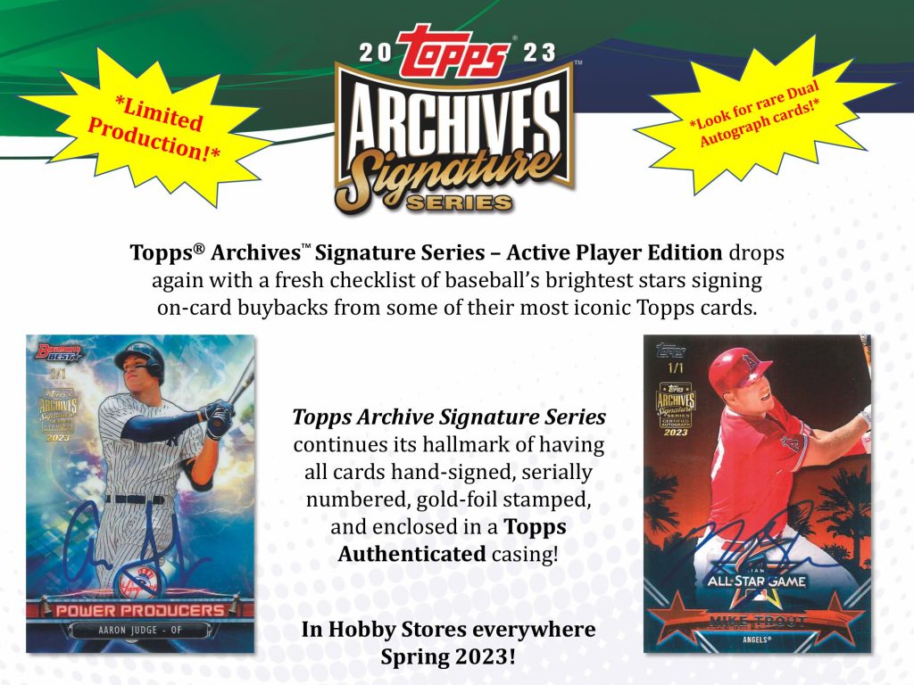 ⚾ MLB TOPPS 2023 ARCHIVES SIGNATURE SERIES ACTIVE PLAYER EDITION ...