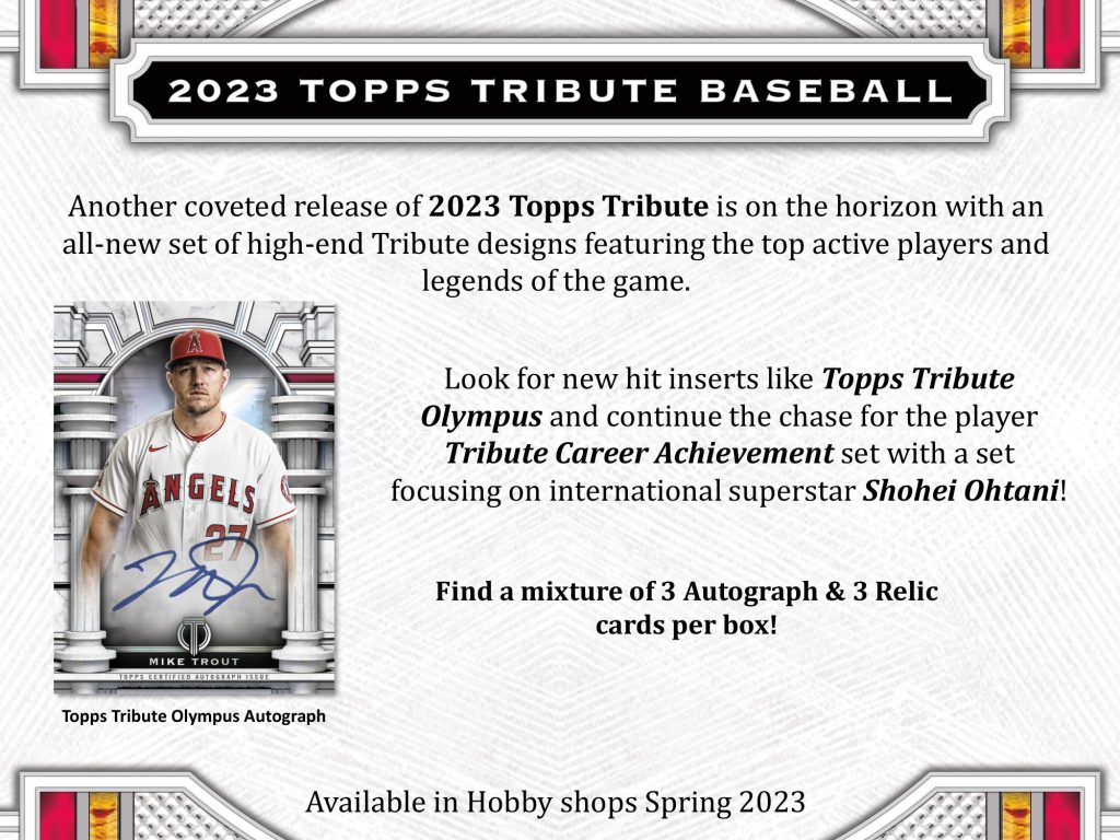 未開封・レアシリーズ！】2023 Topps Tribute Baseball-
