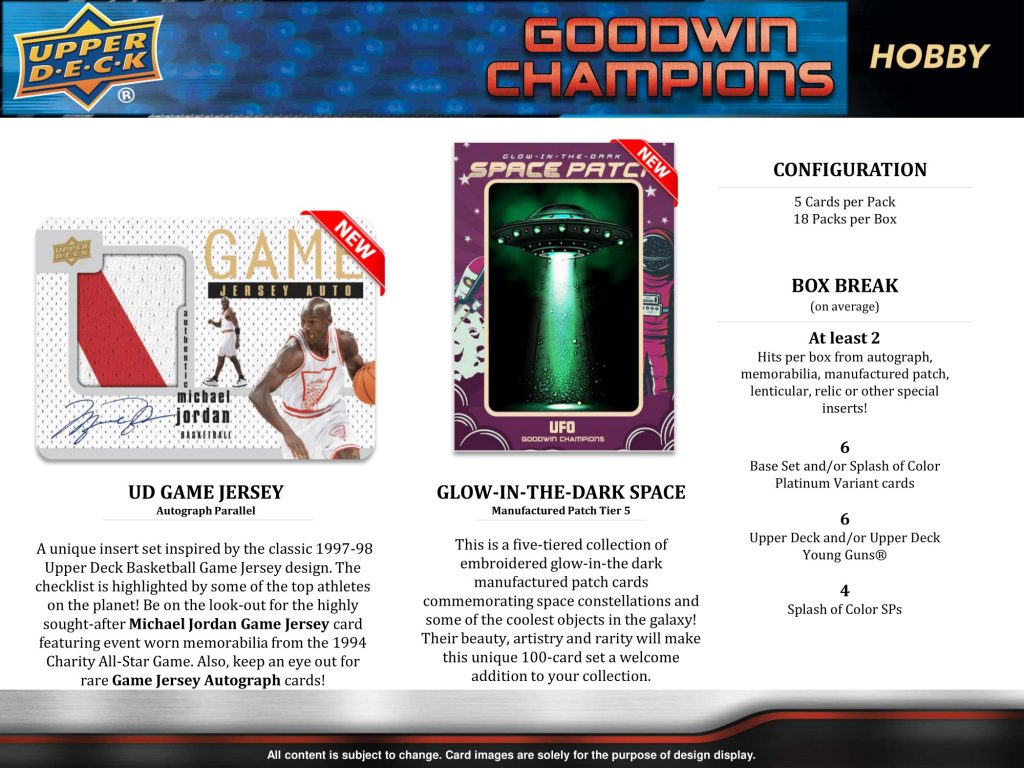 2023 UPPER DECK GOODWIN CHAMPIONS HOBBY【製品情報】 | Trading Card Journal