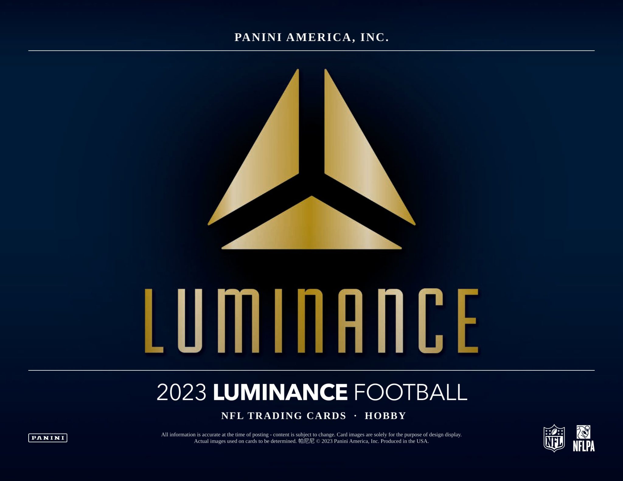 NFL 2023 PANINI LUMINANCE FOOTBALL HOBBY Trading Card Journal