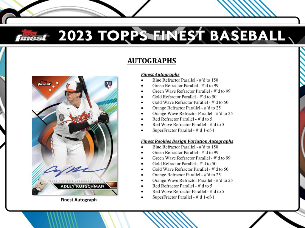 ⚾ MLB 2023 TOPPS FINEST BASEBALL HOBBY【製品情報】 | Trading Card