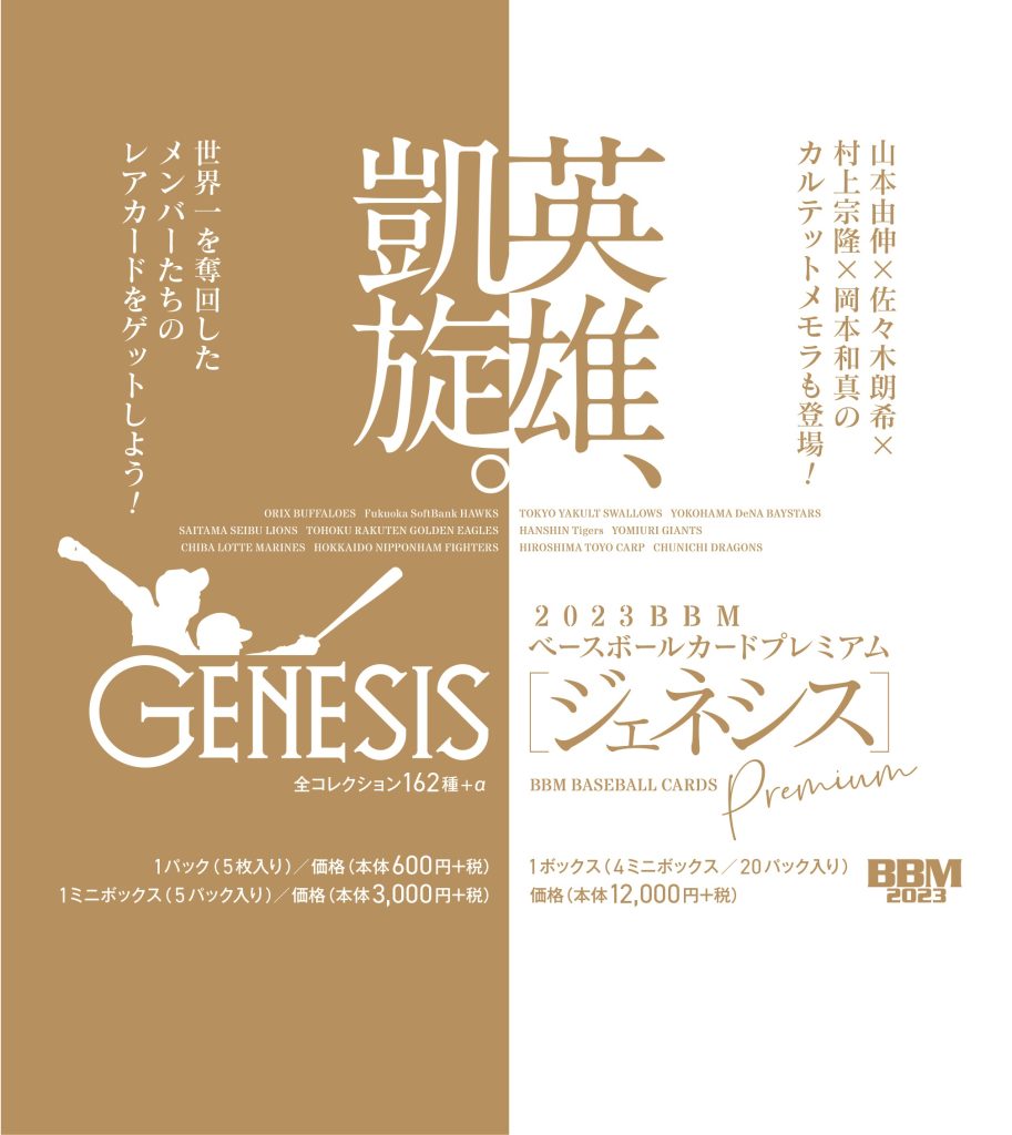 ⚾ BBM BASEBALL CARDS PREMIUM 2023『GENESIS／ジェネシス』【製品 