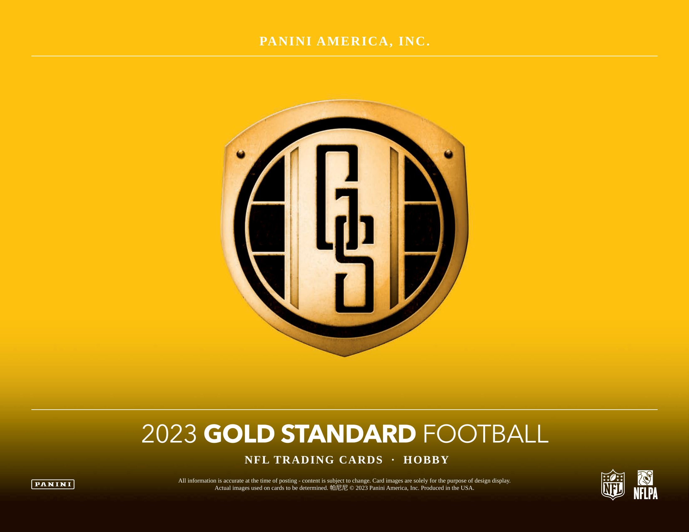 NFL 2023 PANINI GOLD STANDARD FOOTBALL HOBBY Trading Card Journal