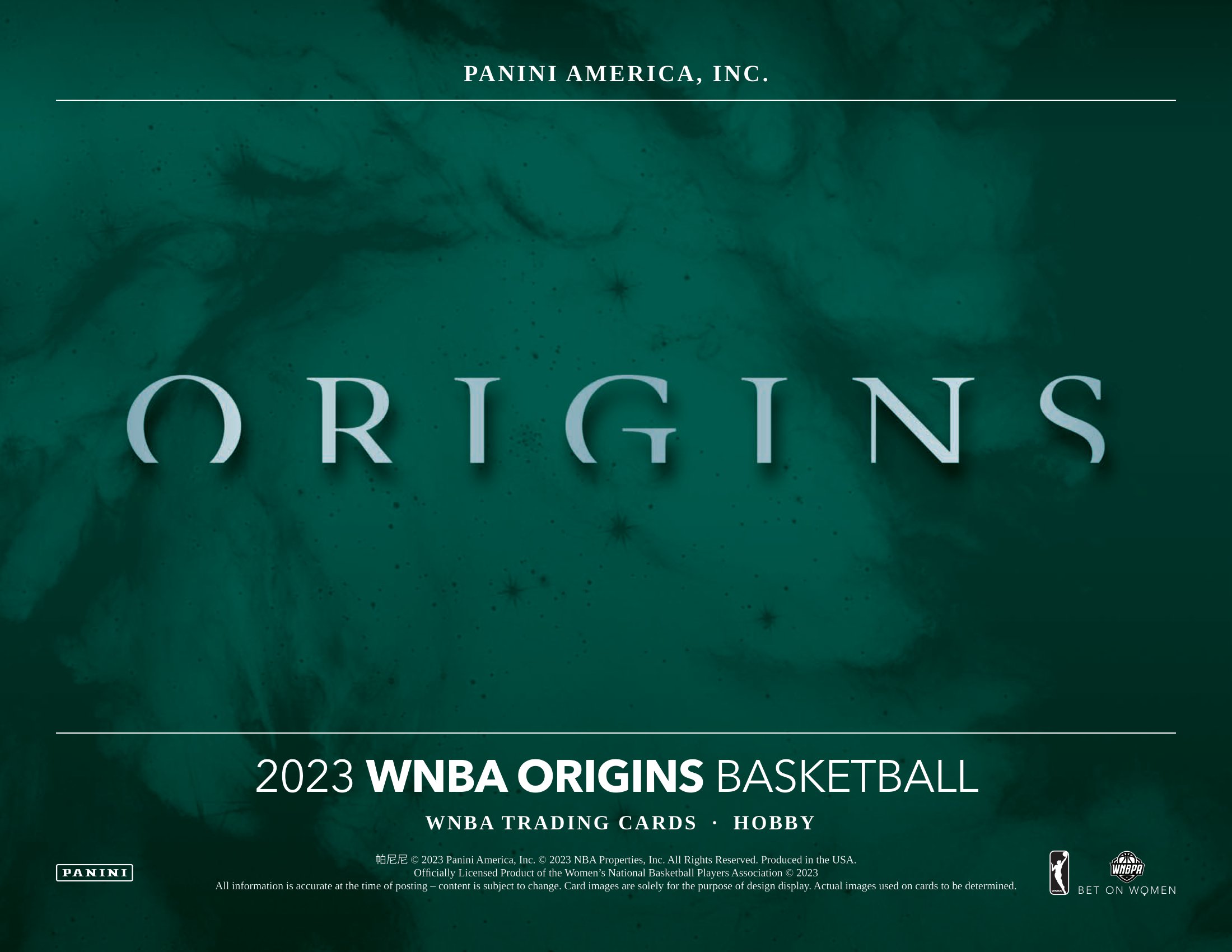 WNBA 2023 PANINI ORIGINS BASKETBALL HOBBY Trading Card Journal