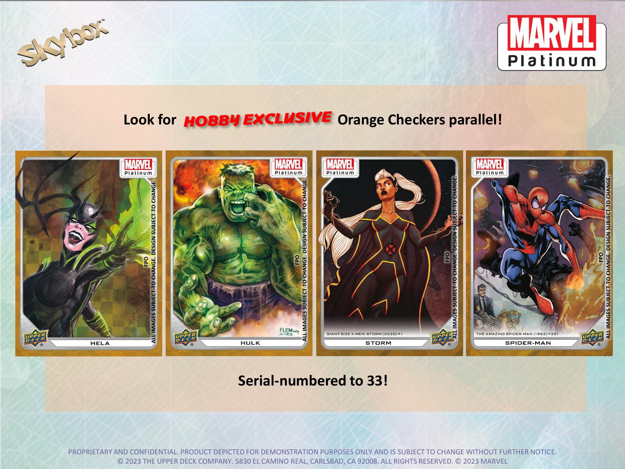 2023 UPPER DECK MARVEL PLATINUM TRADING CARDS HOBBY【製品情報