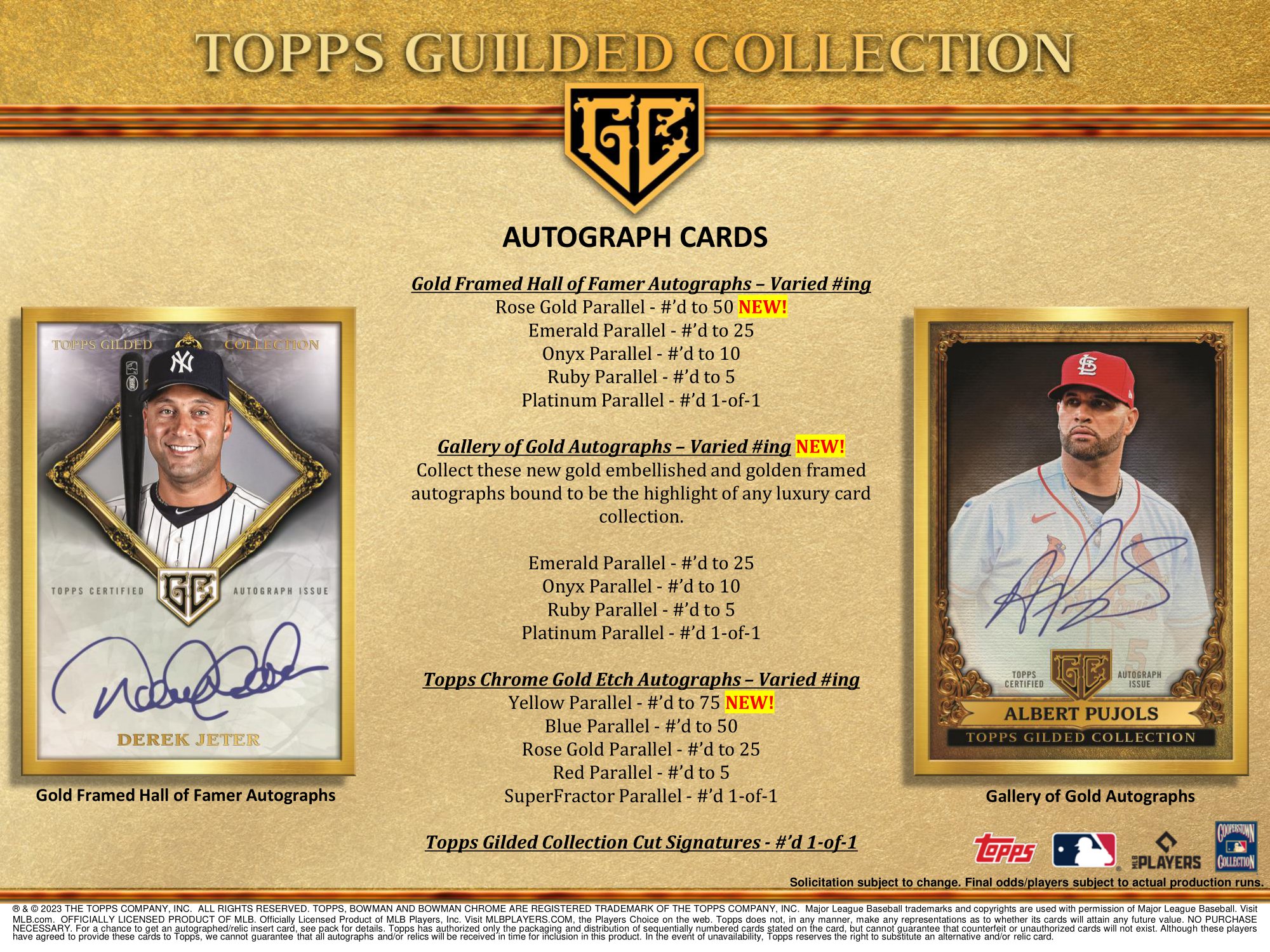 2023 Topps Gilded Collection Baseball Hobby3 Trading Card Journal