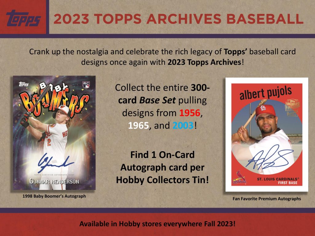 ⚾ MLB 2023 TOPPS ARCHIVES BASEBALL COLLECTOR'S BOX【製品情報 