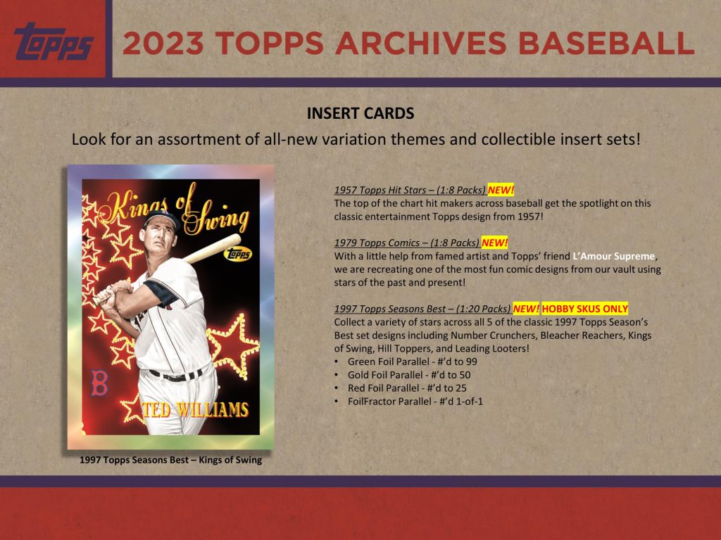 ⚾ MLB 2023 TOPPS ARCHIVES BASEBALL COLLECTOR'S BOX【製品情報