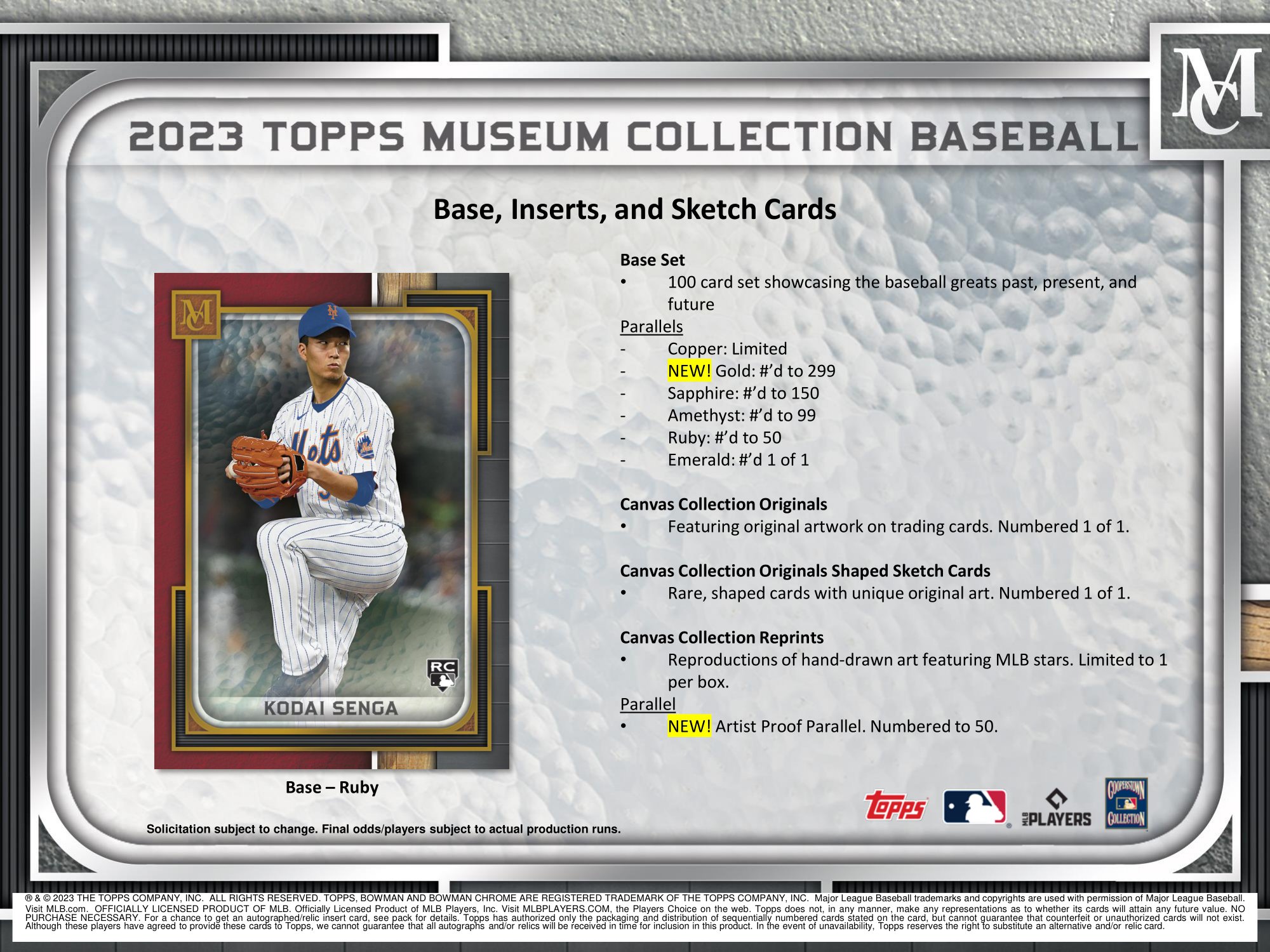 2023 Topps Museum Collection Baseball9 Trading Card Journal