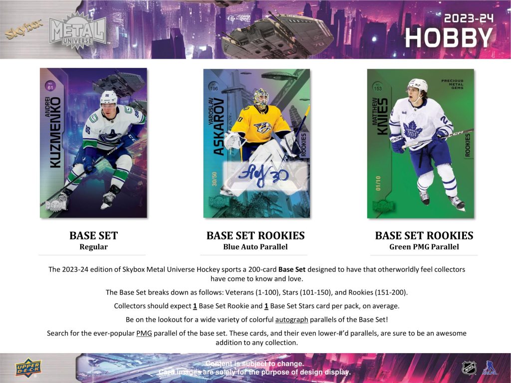 NHL 2023-24 UPPER DECK SKYBOX METAL UNIVERSE HOBBY【製品情報