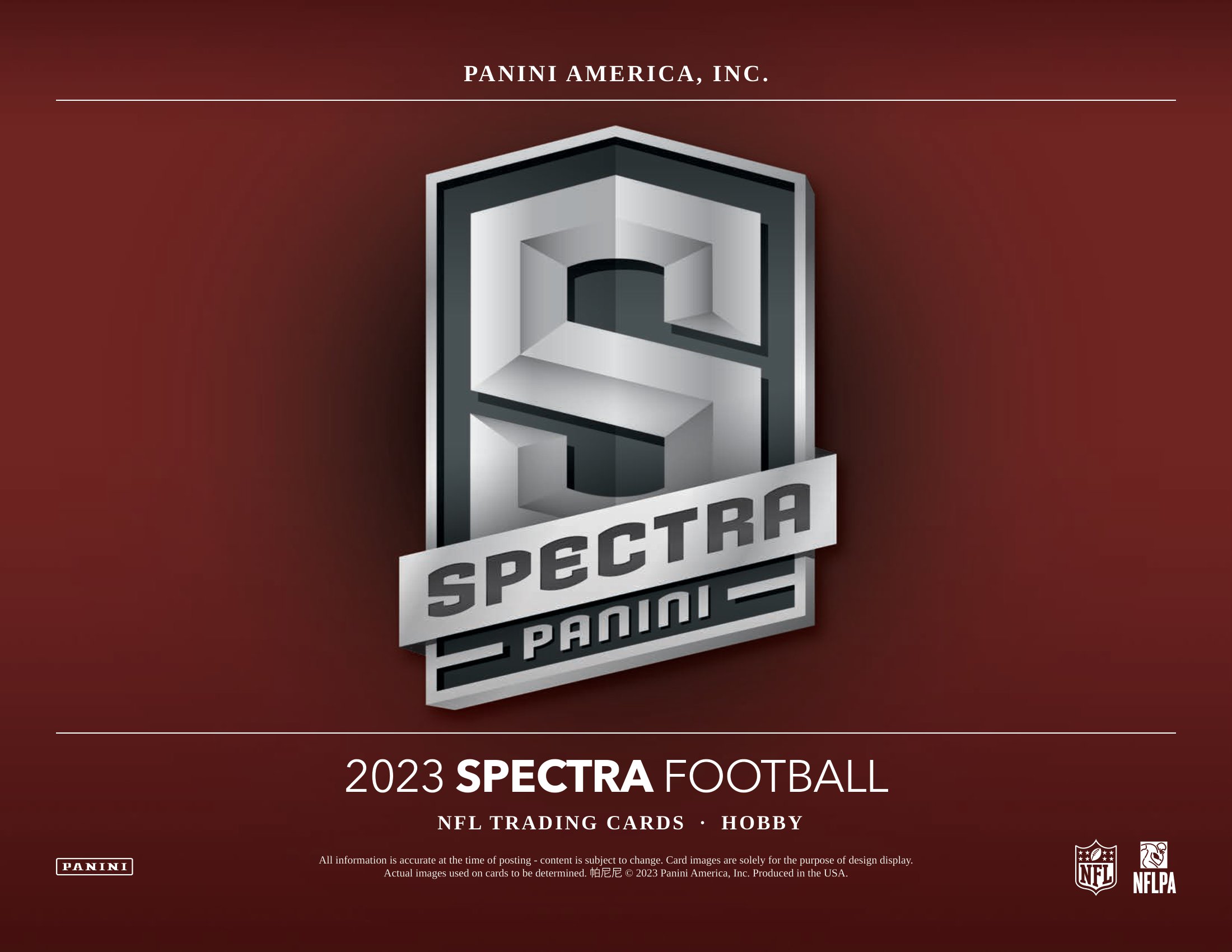 NFL 2023 PANINI SPECTRA FOOTBALL HOBBY Trading Card Journal