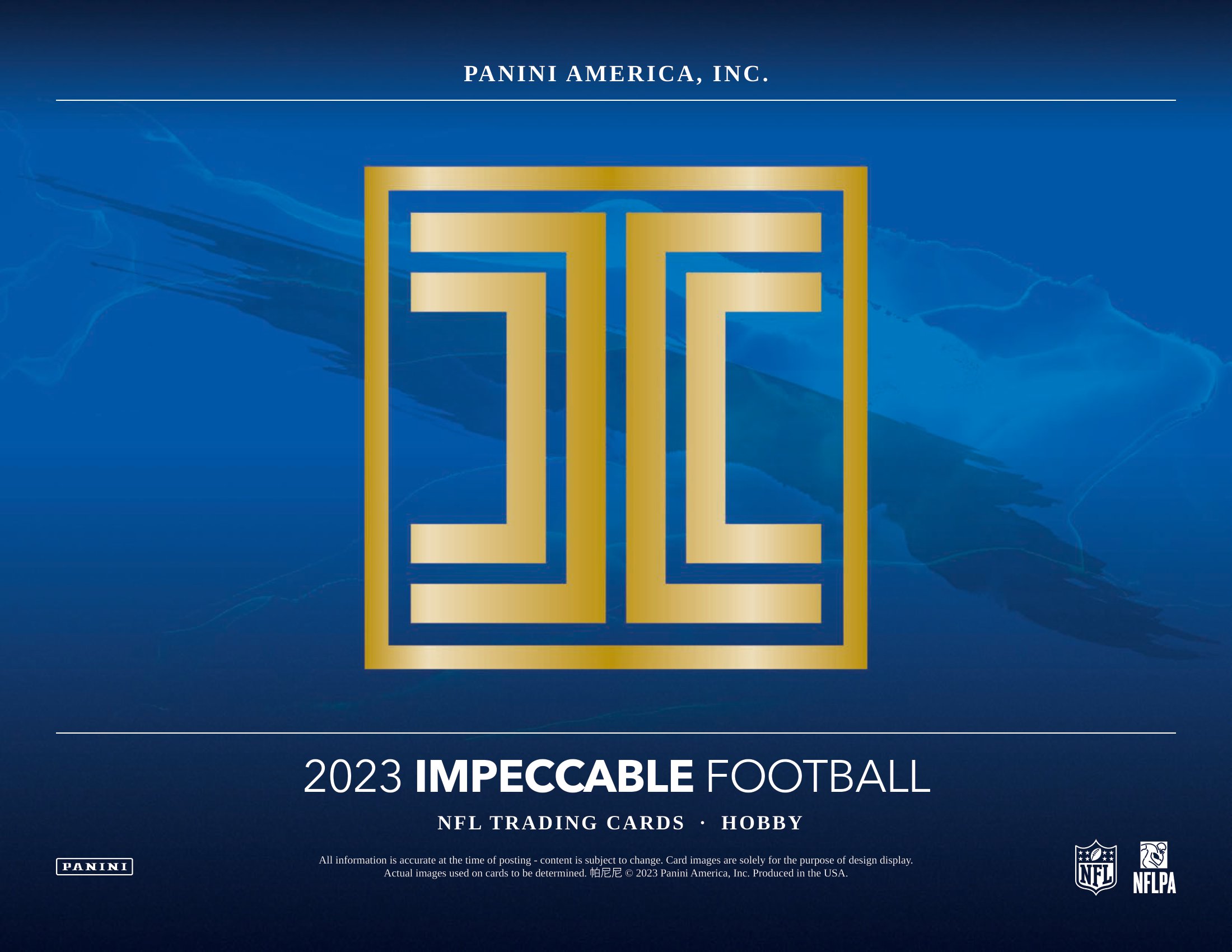 NFL 2023 PANINI IMPECCABLE FOOTBALL HOBBY Trading Card Journal