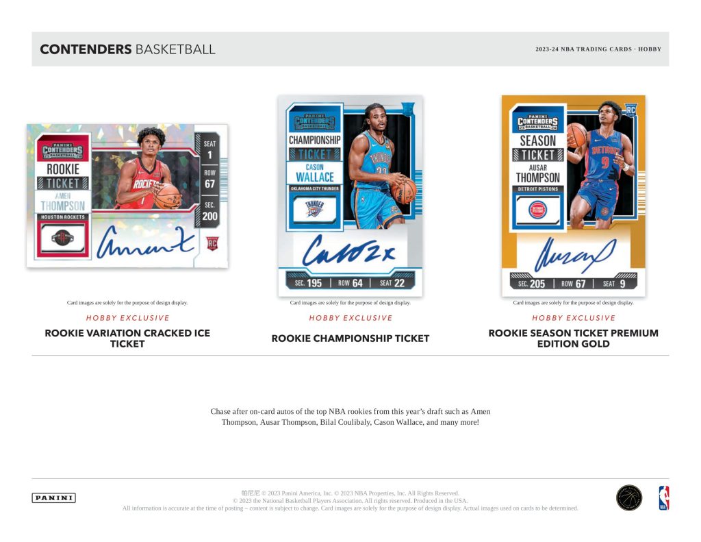 🏀 NBA 2023-24 PANINI CONTENDERS BASKETBALL HOBBY【製品情報】 | Trading Card ...