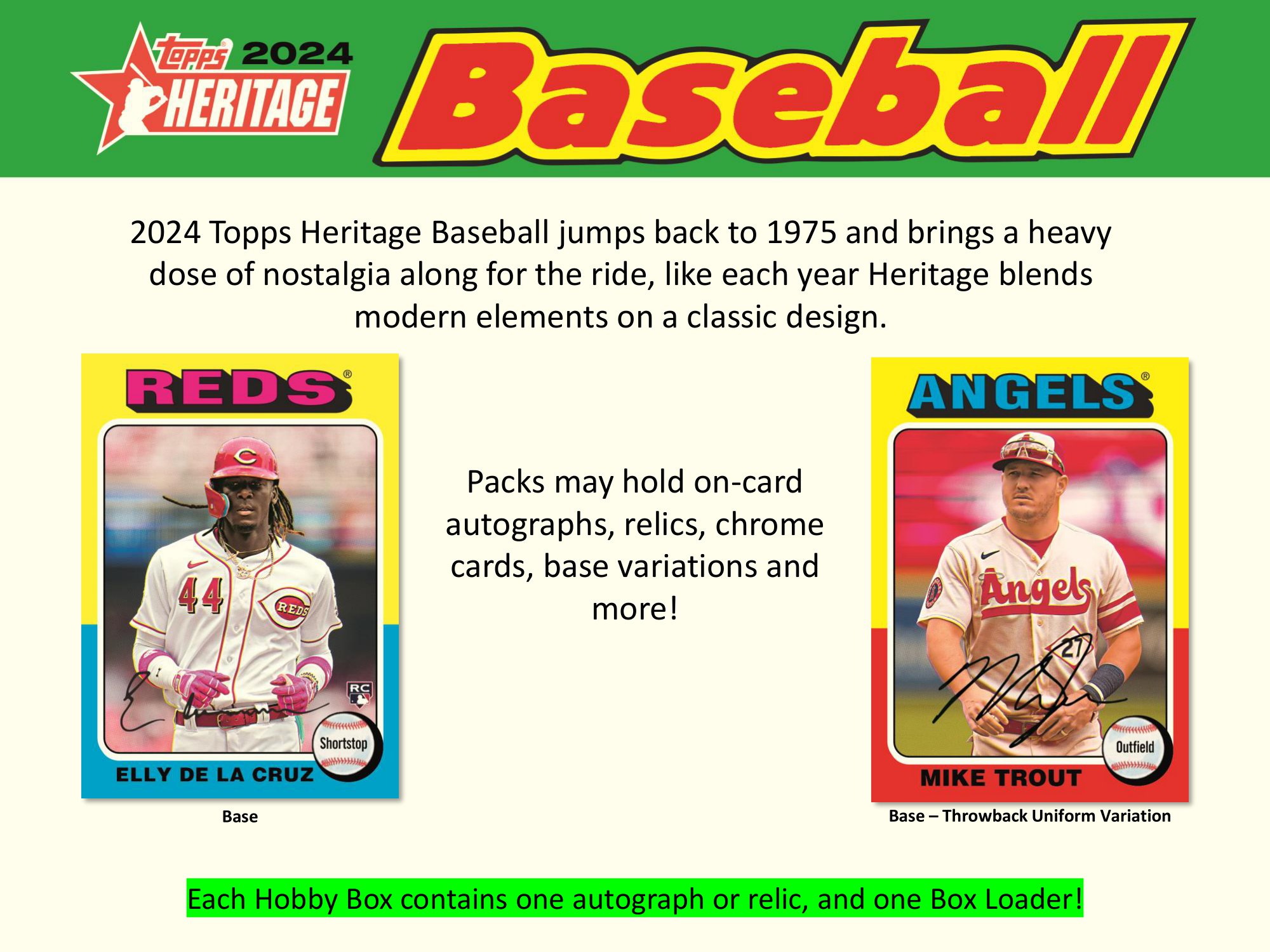 ⚾ MLB 2024 TOPPS HERITAGE BASEBALL HOBBY【製品情報】 | Trading