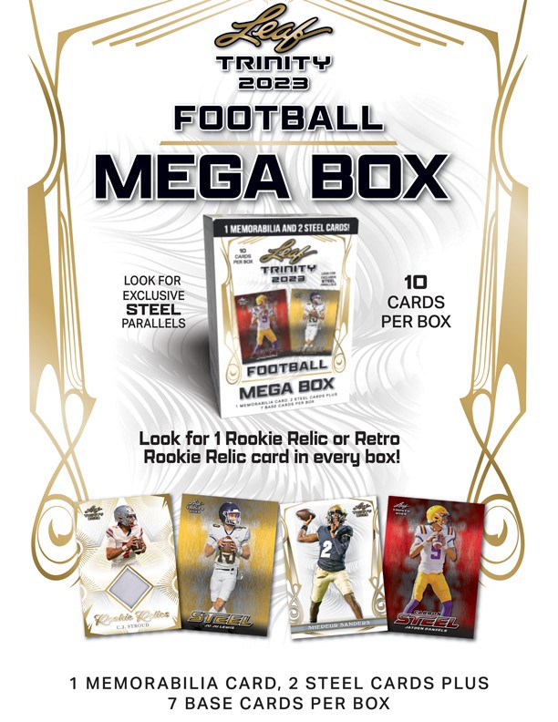 2023 LEAF TRINITY FOOTBALL MEGA BOX