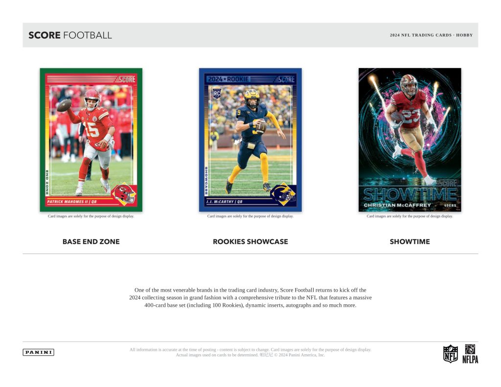 🏈 NFL 2024 PANINI SCORE FOOTBALL HOBBY【製品情報】 | Trading Card Journal