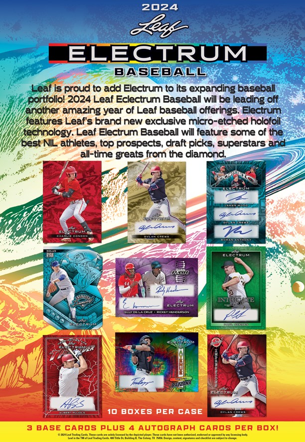 2024 LEAF ELECTRUM BASEBALL TRADING CARD HOBBY