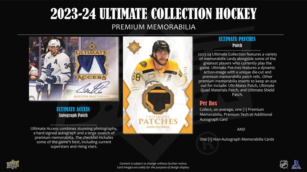 NHL 2023-24 UPPER DECK ULTIMATE COLLECTION HOCKEY HOBBY【製品情報】 | Trading  Card Journal