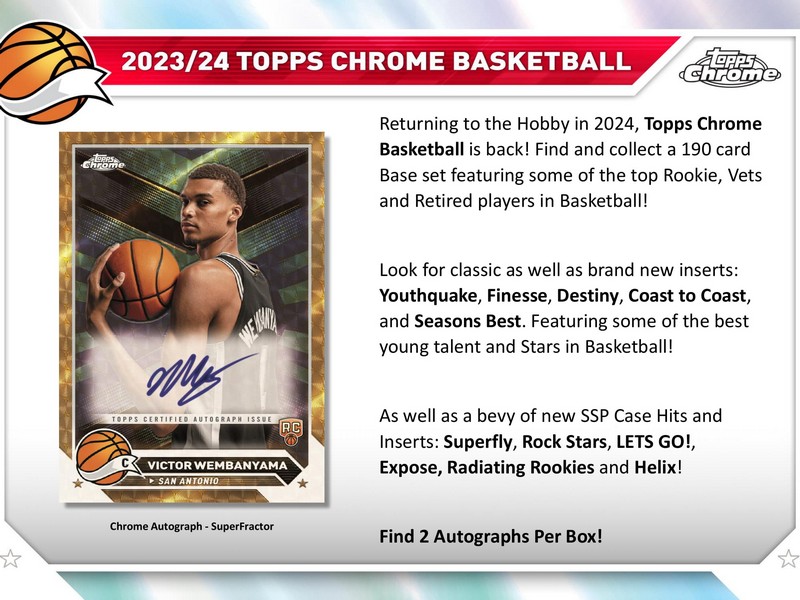 2023-24 TOPPS CHROME BASKETBALL HOBBY