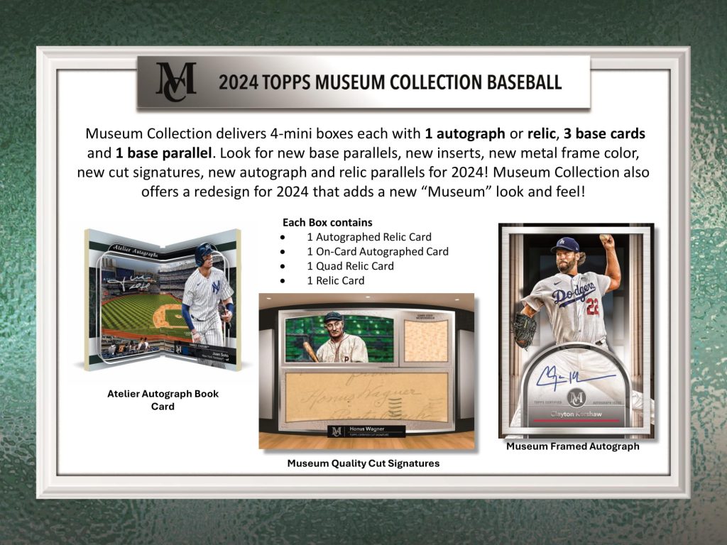 MLB 2024 TOPPS MUSEUM COLLECTION BASEBALL HOBBY