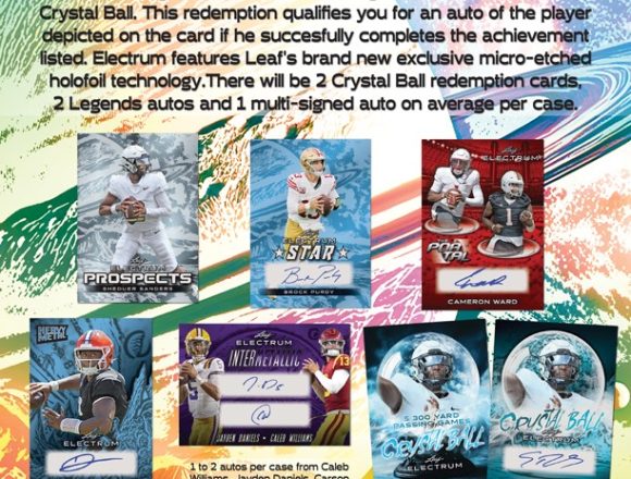 2024 LEAF ELECTRUM FOOTBALL TRADING CARDS HOBBY