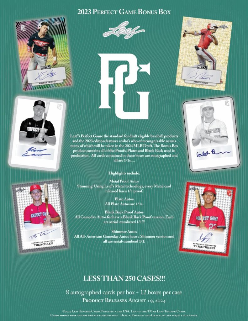 2023 LEAF PERFECT GAME BASEBALL BONUS BOX