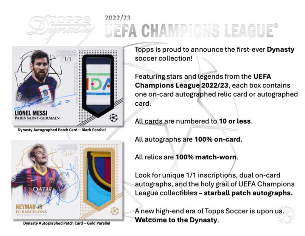 2022-23 TOPPS UEFA CHAMPIONS LEAGUE DYNASTY HOBBY