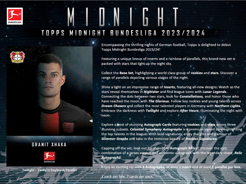 2024 TOPPS MIDNIGHT BUNDESLIGA HOBBY