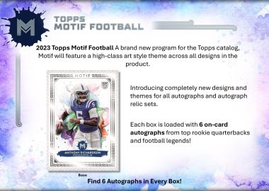 2023 TOPPS MOTIF FOOTBALL HOBBY