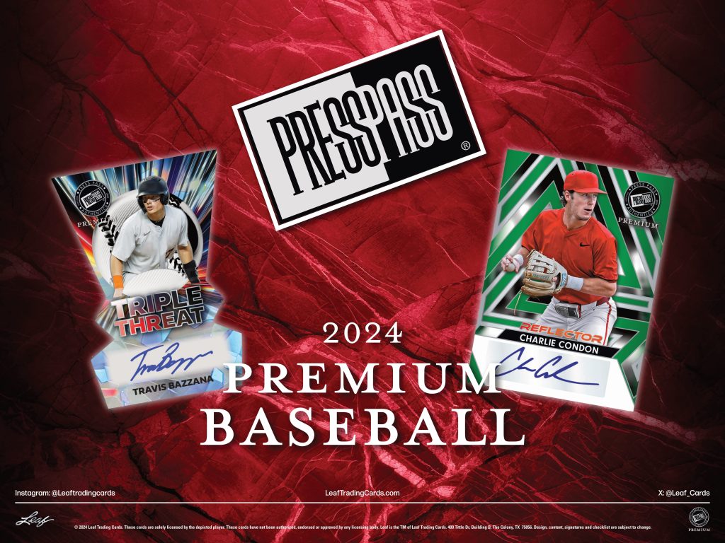 2024 LEAF PRESS PASS PREMIUM BASEBALL TRADING CARDS