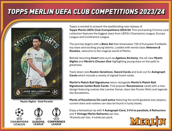 2023-24 TOPPS UEFA CHAMPIONS LEAGUE MERLIN HOBBY