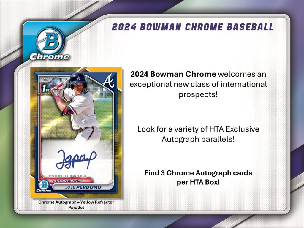 MLB 2024 TOPPS BOWMAN CHROME BASEBALL HTA