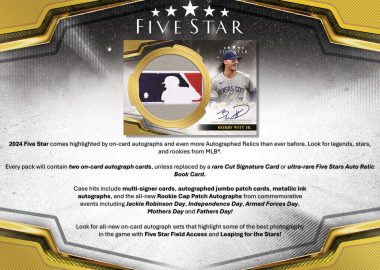 MLB 2024 TOPPS FIVE STAR BASEBALL HOBBY