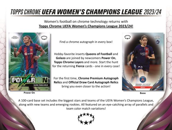 2023-24 TOPPS CHROME UEFA WOMEN’S CHAMPIONS LEAGUE HOBBY