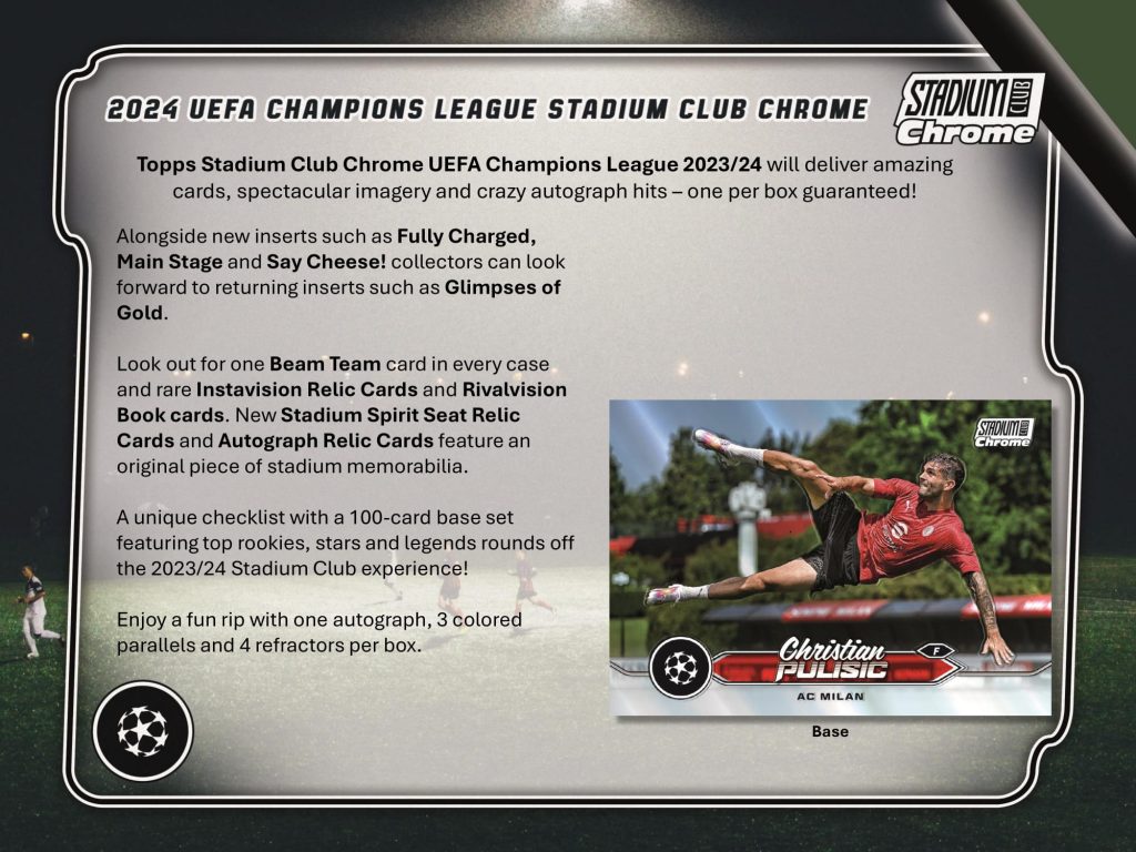 2023/24 TOPPS STADIUM CLUB CHROME UEFA CLUB COMPETITIONS HOBBY