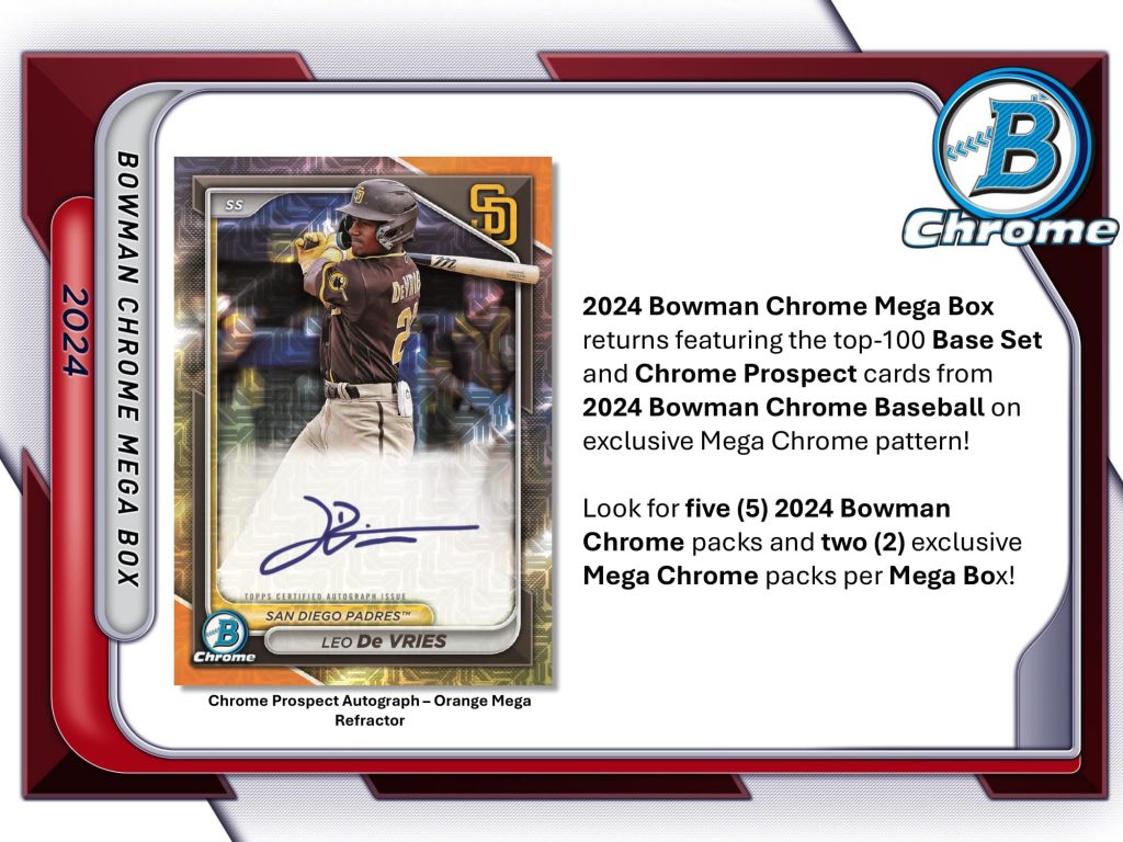 2024 TOPPS BOWMAN CHROME MEGA BOX BASEBALL