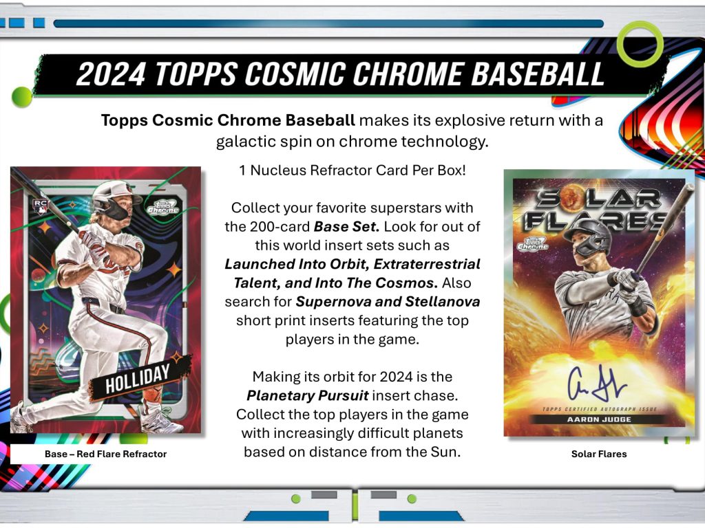 2024 TOPPS COSMIC CHROME BASEBALL HOBBY