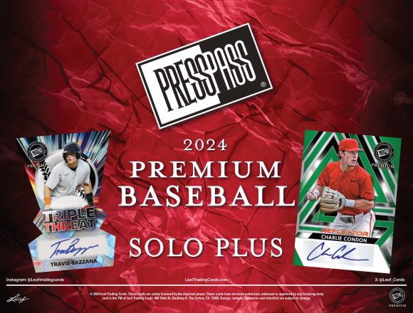 2024 LEAF PRESS PASS PREMIUM BASEBALL TRADING CARDS SOLO PLUS