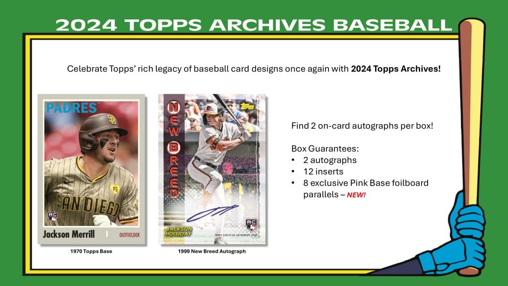 MLB 2024 TOPPS ARCHIVES BASEBALL COLLECTOR'S BOX