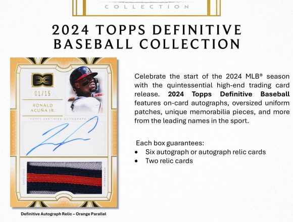 MLB 2024 TOPPS DEFINITIVE COLLECTION BASEBALL